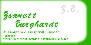 zsanett burghardt business card